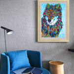 Multicolor Wolf-DIY Diamond Painting