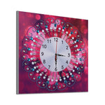 Red Splash Wall Clock-DIY Diamond Painting