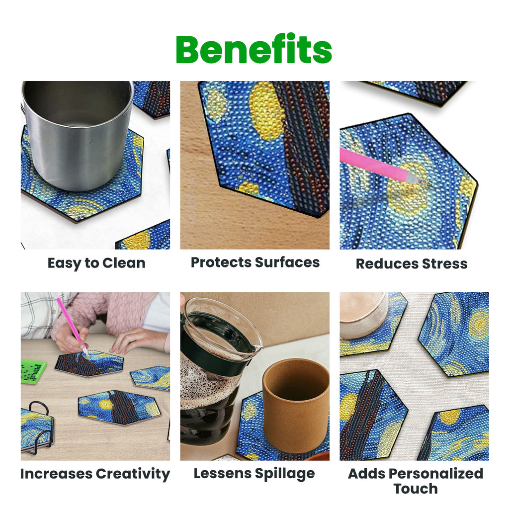 Diamond Painting Coasters Kit