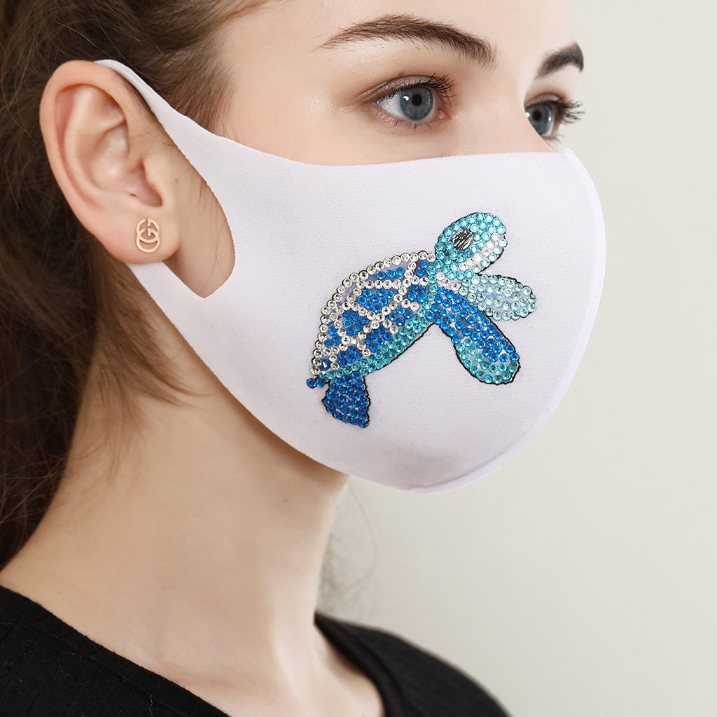 Blue Turtle Face Mask