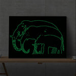 Glow in the Dark Elephant Family-DIY Diamond Painting