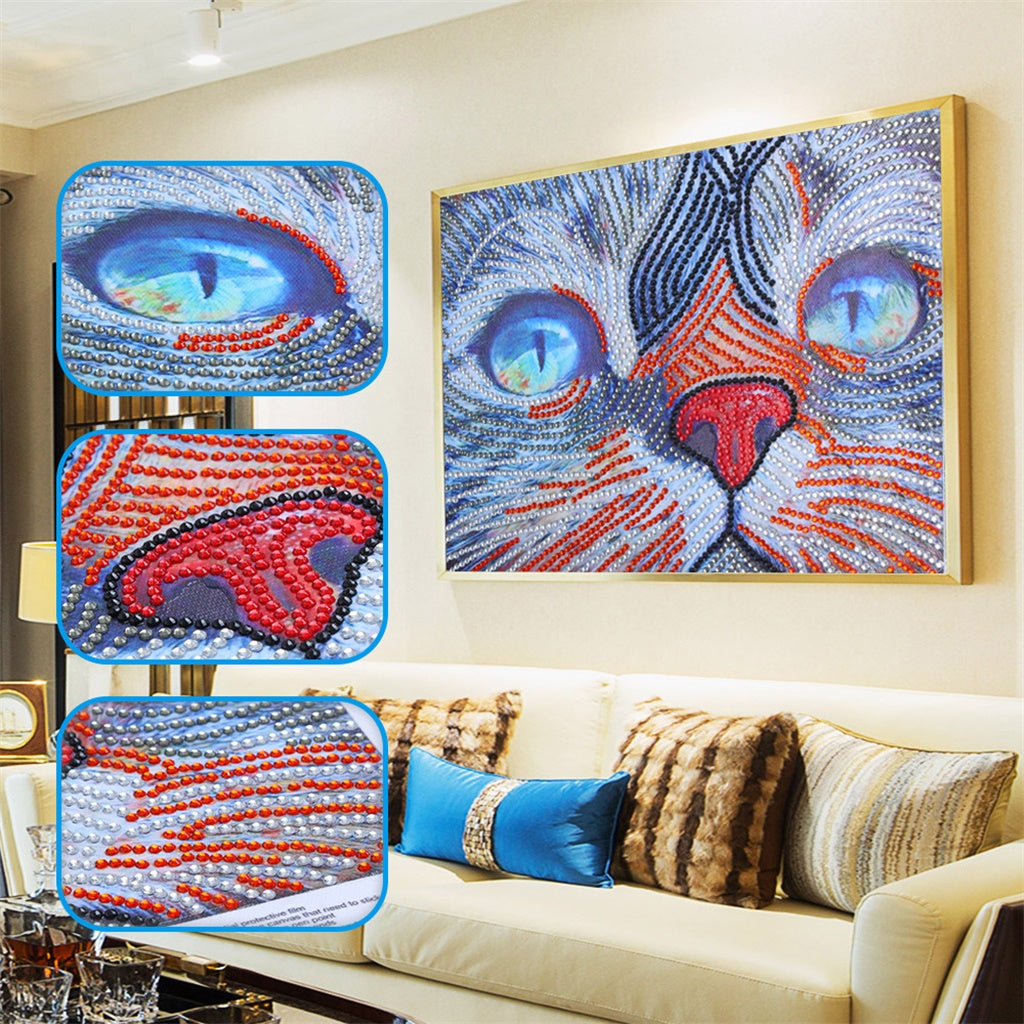 Vibrant Cat Eyes-DIY Diamond Painting