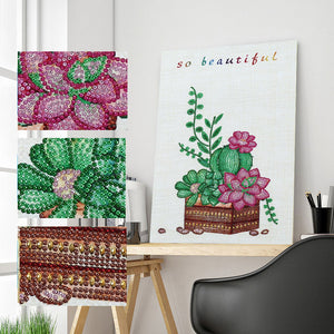 Succulent Flowers-DIY Diamond Painting