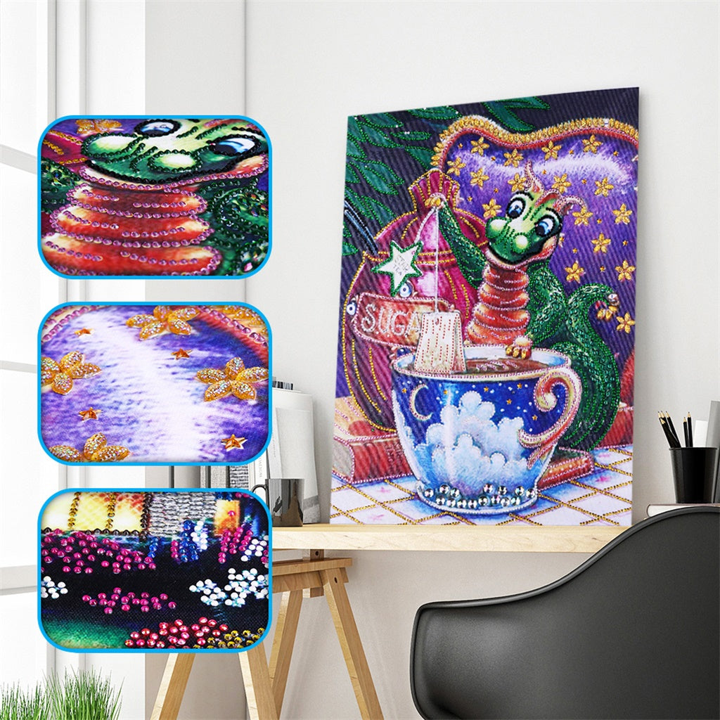 Dragon Tea Party-DIY Diamond Painting