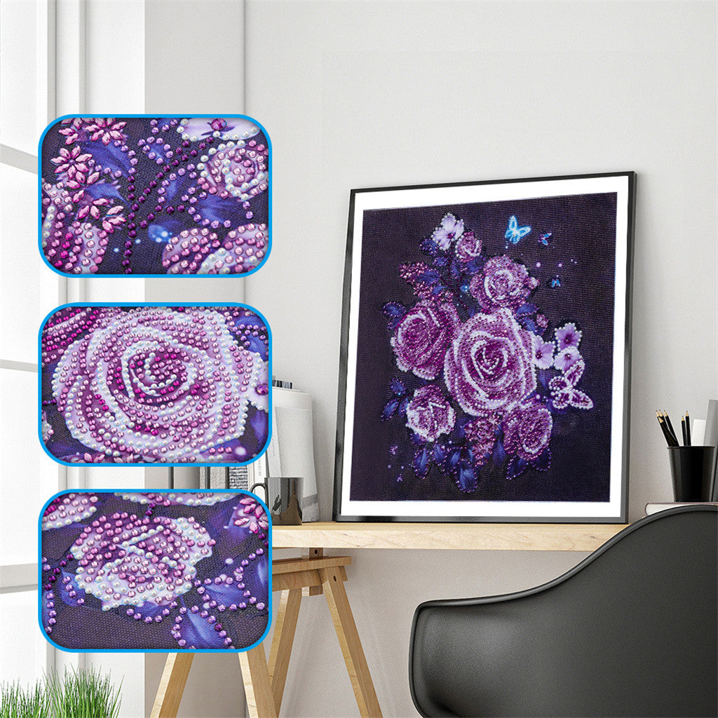 Purple Flower Bouquet-DIY Diamond Painting
