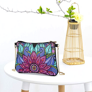Lotus DIY Diamond Painting Handbag