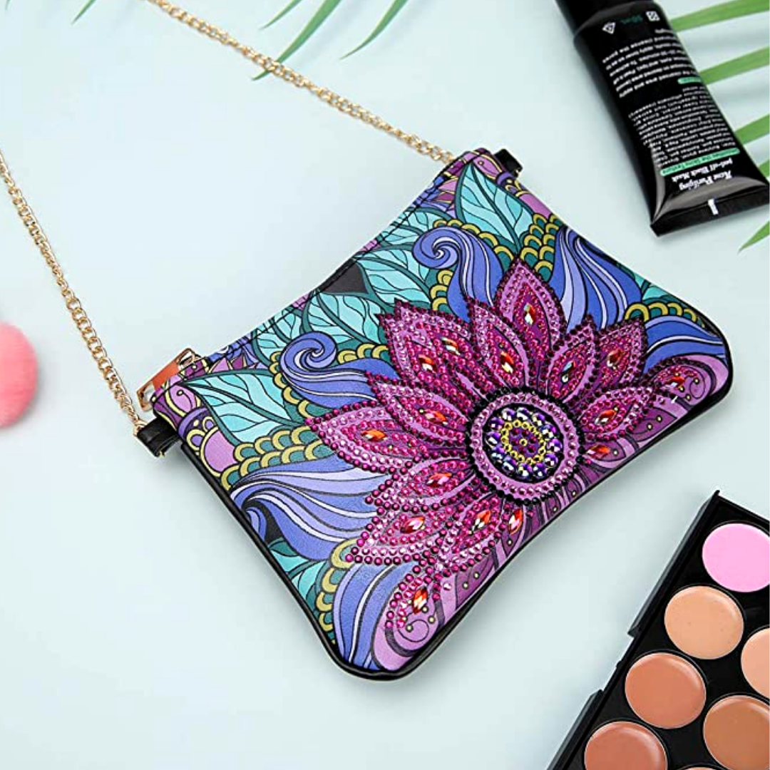 Lotus DIY Diamond Painting Handbag