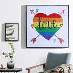 Love Rainbow Heart-DIY Diamond Painting