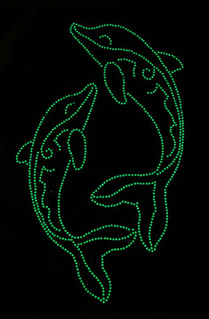 Glow in the Dark Colorful Dolphins-DIY Diamond Painting
