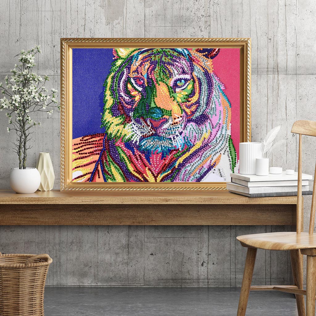 Colorful Fierce Tiger-DIY Diamond Painting