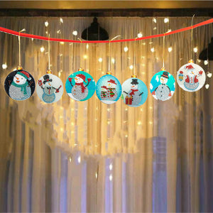 Christmas Snowman Hanging Decoration Set-DIY Diamond Painting