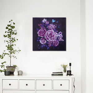 Purple Flower Bouquet-DIY Diamond Painting