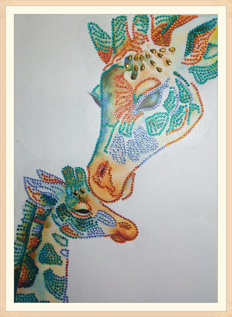 Baby and Mother Giraffe-DIY Diamond Painting