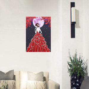 Glow in the Dark Red Dress-DIY Diamond Painting