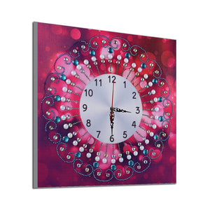 Red Splash Wall Clock