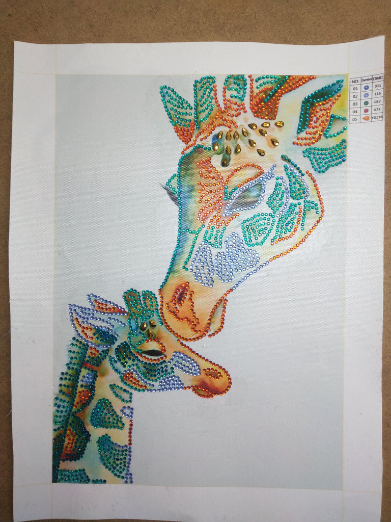 Baby and Mother Giraffe-DIY Diamond Painting
