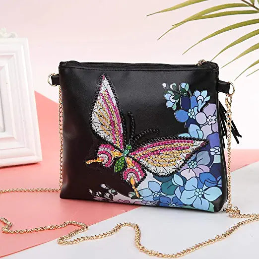 Long-Wing Butterfly DIY Diamond Painting Handbag-DIY Diamond Painting