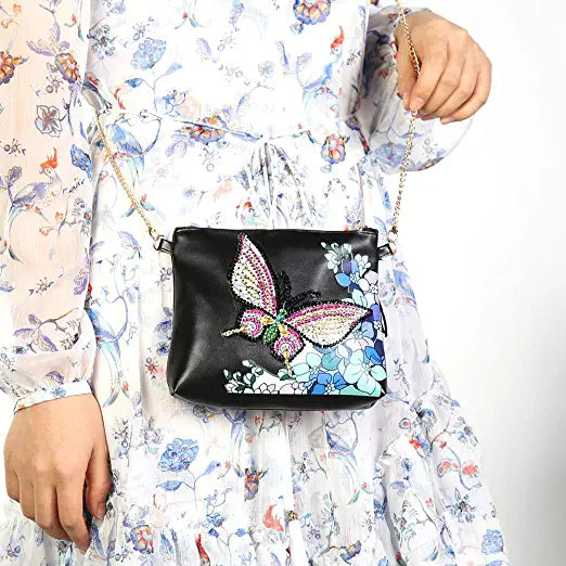 Long-Wing Butterfly DIY Diamond Painting Handbag-DIY Diamond Painting