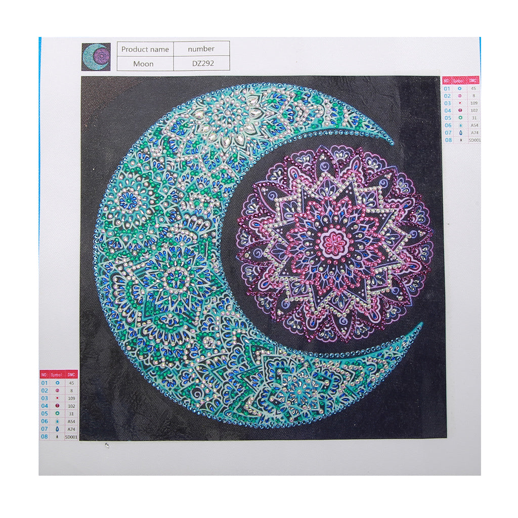 Crescent Moon Mandala-DIY Diamond Painting