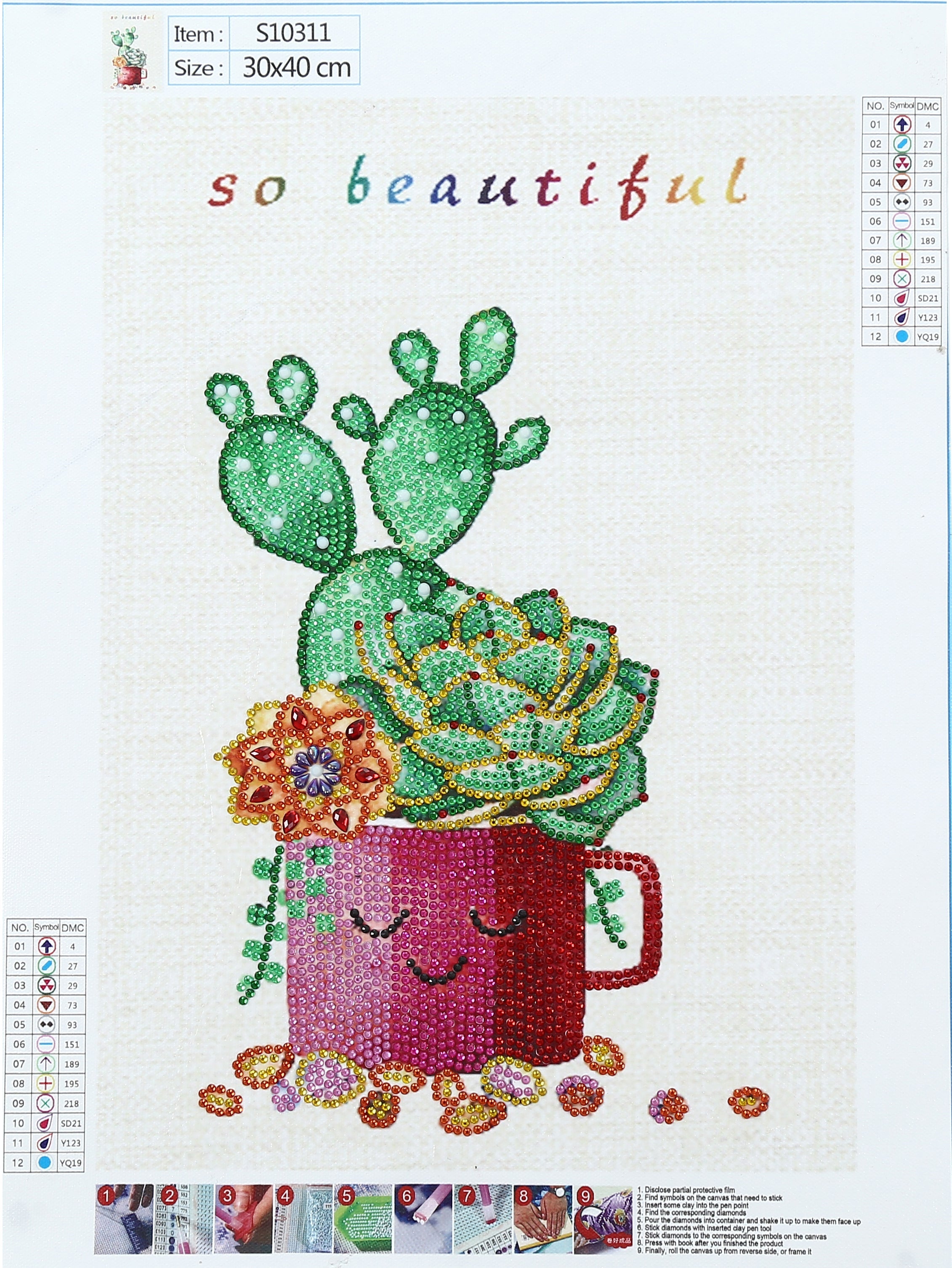 Cactus in a Mug-DIY Diamond Painting