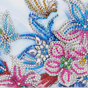 Flowers and Butterflies DIY Diamond Painting Handbag