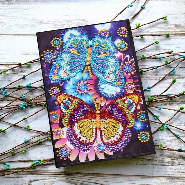 Butterfly Romance Diamond Painting Notebook
