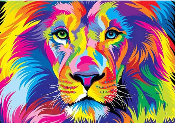 Colorful Lion-DIY Diamond Painting