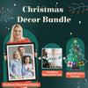 Christmas Décor Bundle: Custom Diamond Photo +Hanging Decoration Set + Wall/Window Sticker