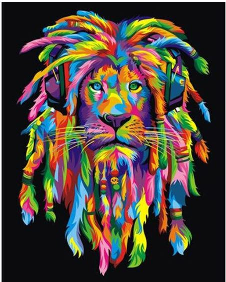 Colorful Reggae Lion-DIY Diamond Painting