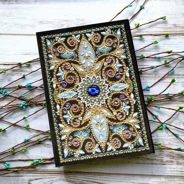 DIY Diamond Painting Notebook - Mandala Flower (No lines) – Hibah