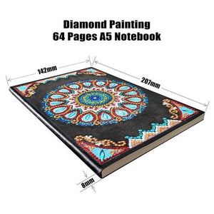 Orange Mandala Diamond Painting Notebook-DIY Diamond Painting