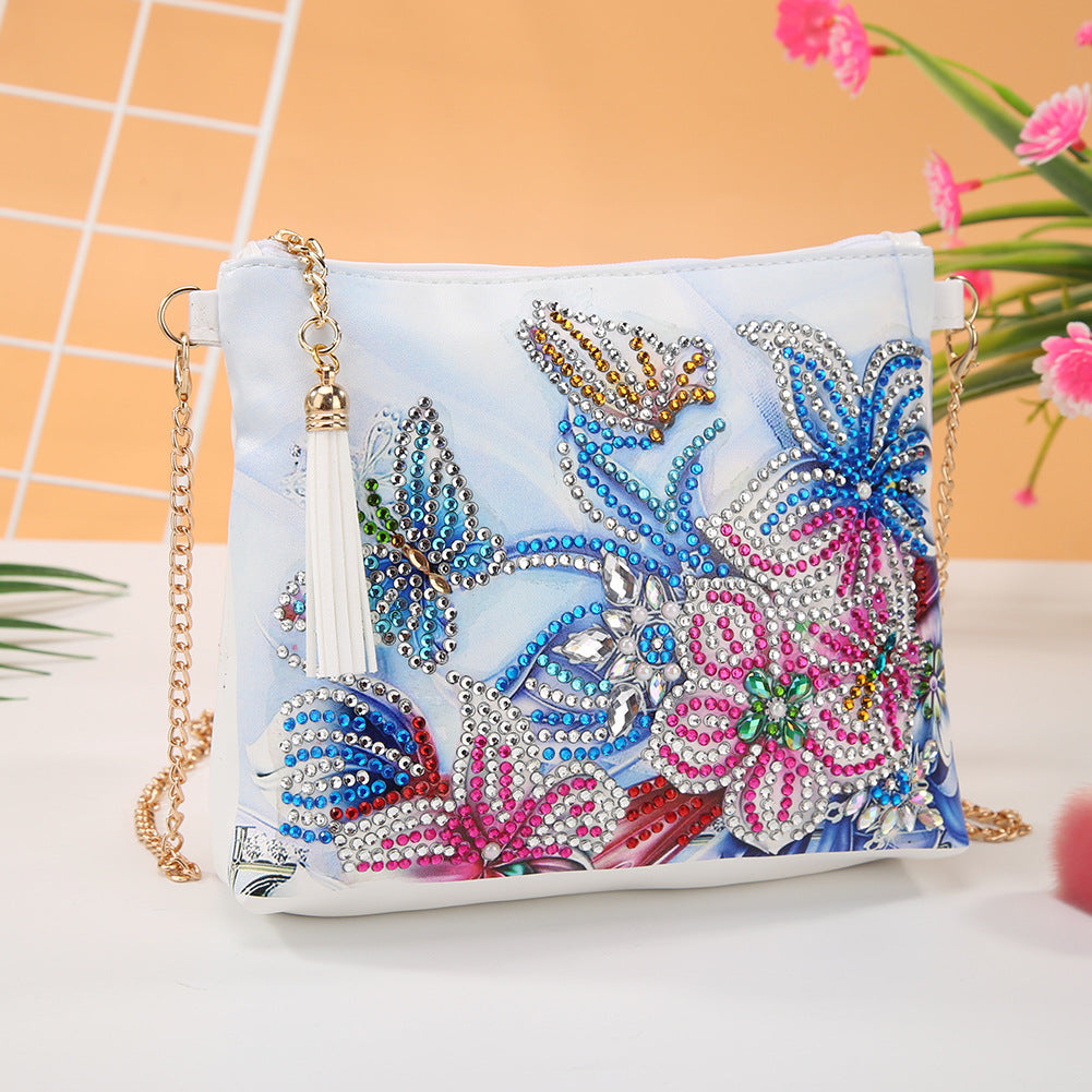 Flowers and Butterflies DIY Diamond Painting Handbag-DIY Diamond Painting