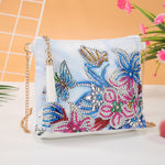 Flowers and Butterflies DIY Diamond Painting Handbag