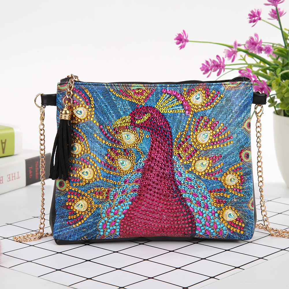 Peacock DIY Diamond Painting Handbag-DIY Diamond Painting