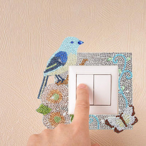Blue Bird Light Switch Sticker-DIY Diamond Painting