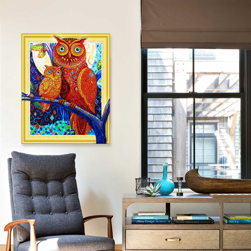 Abstract Owl-DIY Diamond Painting