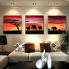 Elephants on Sunset-5D DIY Diamond Painting , Diamond Painting kit