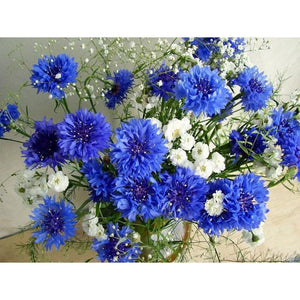Blue & White Flowers-5D DIY Diamond Painting , Diamond Painting kit