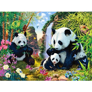 The Panda Family-5D DIY Diamond Painting , Diamond Painting kit