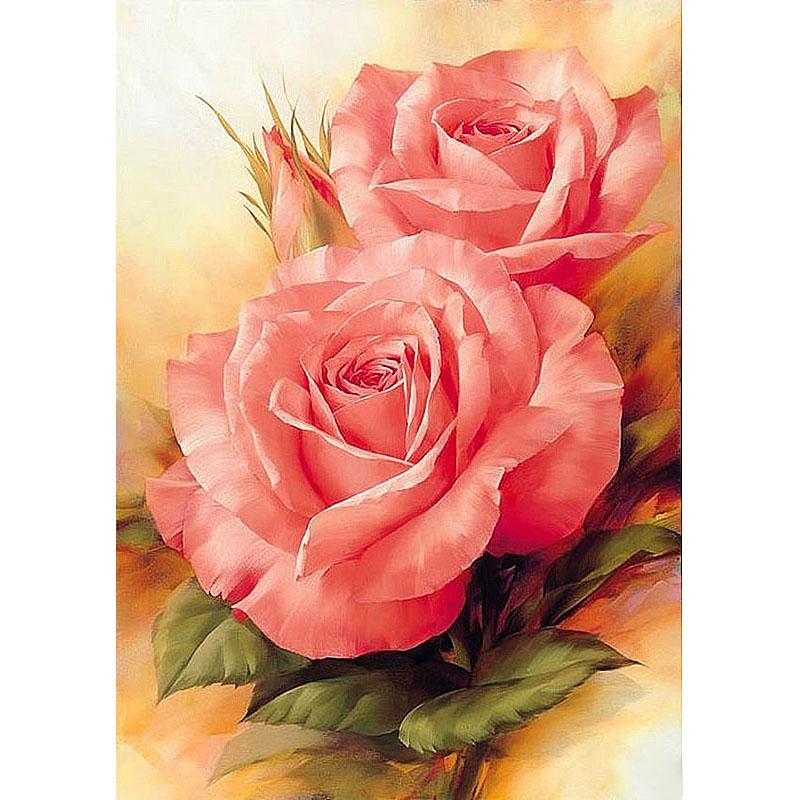Pink Roses-5D DIY Diamond Painting , Diamond Painting kit